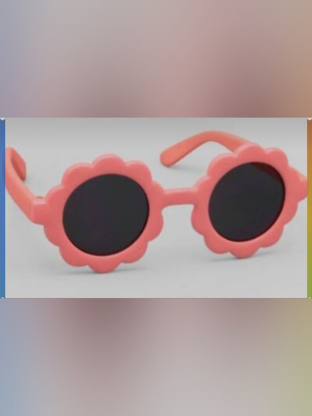btween Coral Pink Flower Kids Sunglasses New